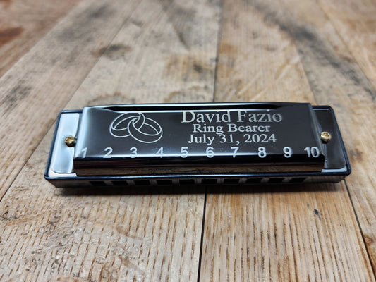Engraved Harmonica Ring Bearer Gift Proposal Gift Custom Harmonica Wedding Personalized Ring Bearer Security Flower Girl Gift for Him Her