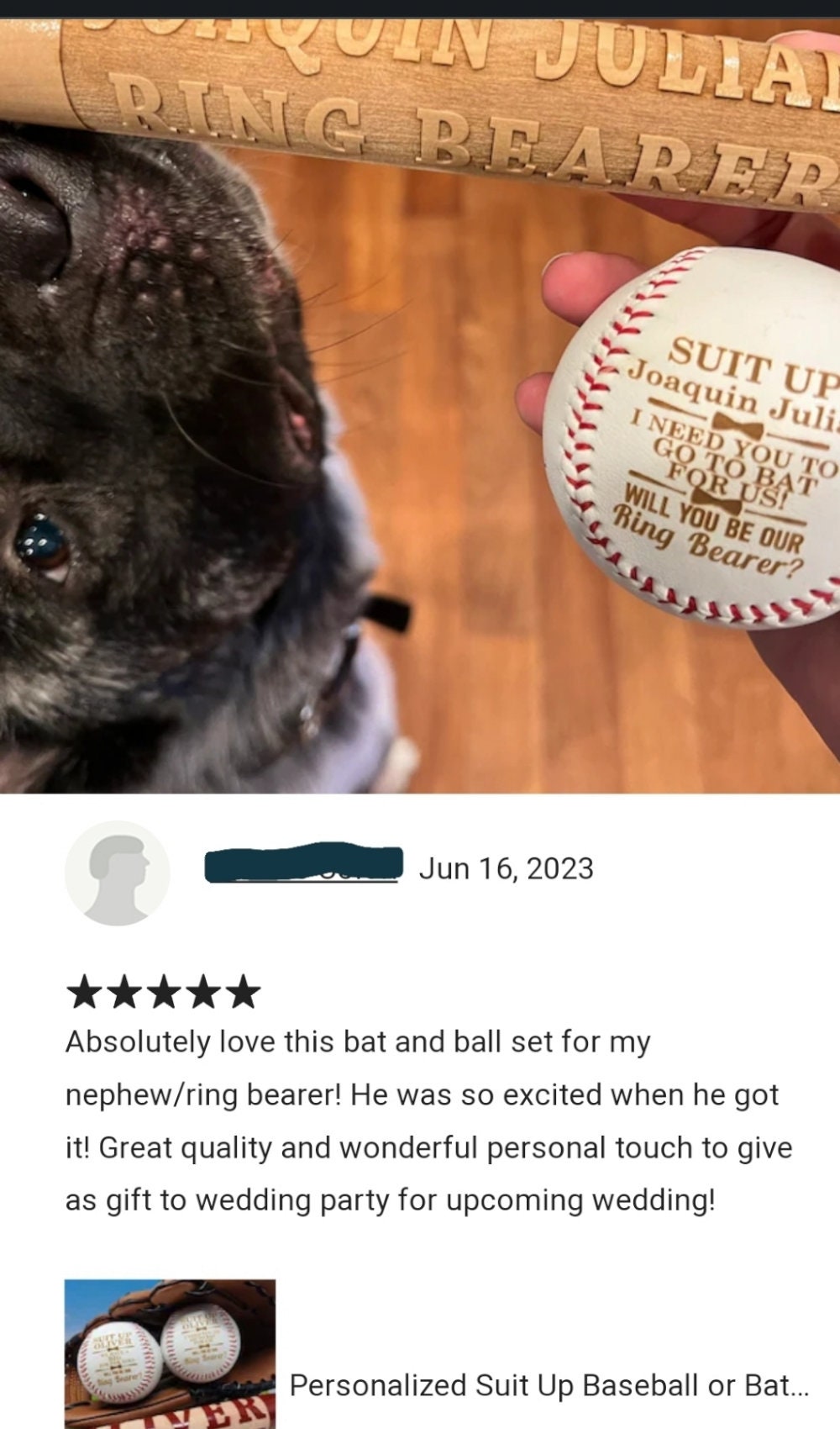 Personalized Suit Up Baseball or Bat Ring Bearer Gift Proposal Gift Custom Engraved Baseball Bat Wedding Ring Bearer Security Gift for Him
