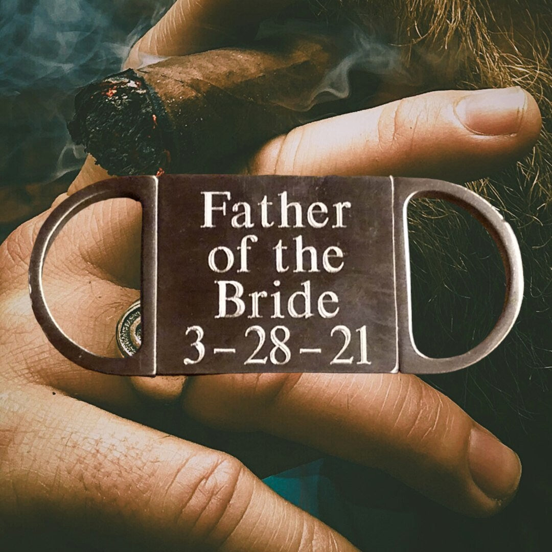 Personalized Cigar Guillotine Cutter - Dad Wedding Gift -Father of the Bride Gift - Father of the Groom Gift - Cigar Cutter Gifts for Him