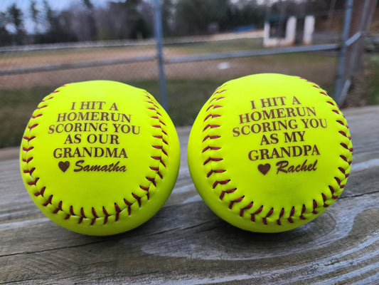 Custom Father's Day Softball Personalized Gift for Grandpa or Dad Perfect Father's Day Gift for Grandpa Coach Gift for Him
