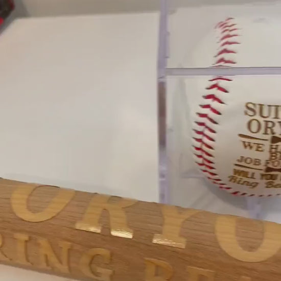 Personalized Suit Up Baseball or Bat Ring Bearer Gift Proposal Gift Custom Engraved Baseball Bat Wedding Ring Bearer Security Gift for Him
