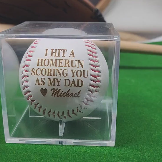 Custom Fathers Day Baseball Personalized Gift for Dad First Fathers Day Gift