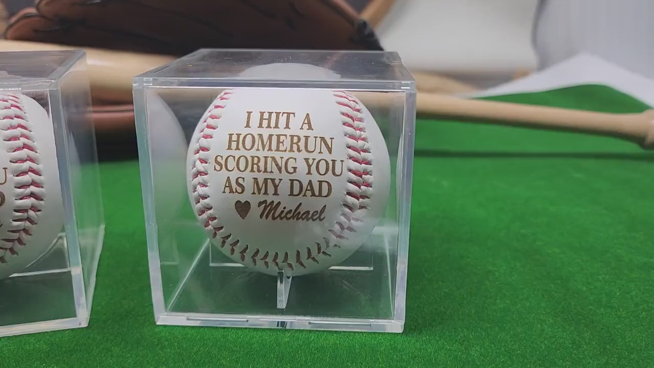 Custom Fathers Day Baseball Personalized Gift for Dad First Fathers Day Gift