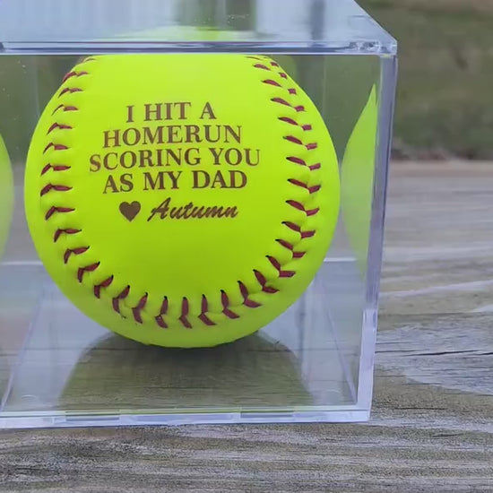 Custom Softball Gift For Dad Personalized First Father's Day Gift Perfect Gift Dad or Grandpa Coach Gift for Him