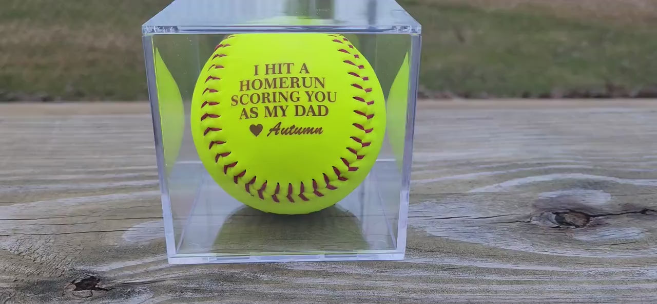 Custom Softball Gift For Dad Personalized First Father's Day Gift Perfect Gift Dad or Grandpa Coach Gift for Him
